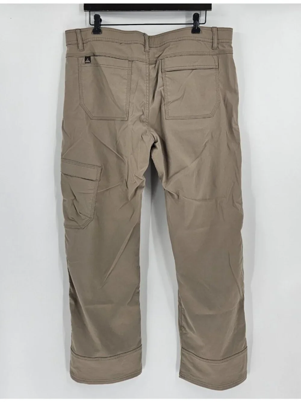 prAna Men’s Breathe 36x30 Khaki Nylon Stretch Utility Hiking Cargo Travel Pants